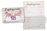 Opakowanie Zaproszenie ZZ-079 Urodziny 18 (5 szt.)