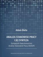 Analiza stanowisk pracy i jej synteza. Autor: Bielański Adam. SmakLiter.pl Okładka książki Analiza stanowisk pracy i jej synteza