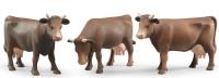 Opakowanie Figurka krowy brązowej w trzech pozach