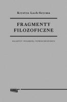 Fragmenty filozoficzne. Autor: Lach Szyrma Krystyn. SmakLiter.pl Okładka książki Fragmenty filozoficzne