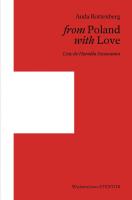 From Poland with love. Listy do Haralda Szeemanna. Autor: Rottenberg Anda. SmakLiter.pl Okładka książki From Poland with love. Listy do Haralda Szeemanna