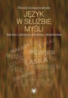 Język w służbie myśli. Autor: Grzegorczykowa Renata. SmakLiter.pl Okładka książki Język w służbie myśli