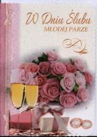 Opakowanie Karnet B6 brokat. Ślub (10szt) MIX