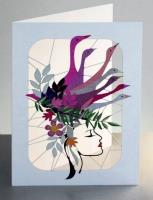 Opakowanie Karnet PM276 wycinany + koperta Kobieta z gęsiami