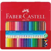 Kredki ołówkowe Faber-Castell Grip 2001 24 kolory opakowanie metalowe. Wydawca: Faber-Castell. SmakLiter.pl Opakowanie Kredki ołówkowe Faber-Castell Grip 2001 24 kolory opakowanie metalowe