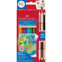 Kredki ołówkowe Faber-Castell Grip 2001 Edycja Children Of Theworld 10 kolorów + 3 kredki dwustronne. Wydawca: Faber-Castell. SmakLiter.pl Opakowanie Kredki ołówkowe Faber-Castell Grip 2001 Edycja Children Of Theworld 10 kolorów + 3 kredki dwustronne