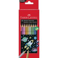 Kredki ołówkowe metaliczne Faber-Castell sześciokątne 10 kolorów. Wydawca: Faber-Castell. SmakLiter.pl Opakowanie Kredki ołówkowe metaliczne Faber-Castell sześciokątne 10 kolorów