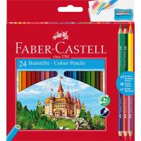 Opakowanie Kredki ołówkowe Zamek Faber-Castell 24 kolory +3 kredki dwustronne+temperówka