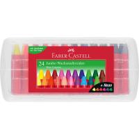 Kredki woskowe trójkątne Faber-Castell 24 kolory w tym 6 kolorów neonowych. Wydawca: Faber-Castell. SmakLiter.pl Opakowanie Kredki woskowe trójkątne Faber-Castell 24 kolory w tym 6 kolorów neonowych