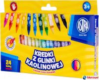 Kredki z glinki kaolinowe Astra 24 kolory. Wydawca: ASTRA art-pap. SmakLiter.pl Opakowanie Kredki z glinki kaolinowe Astra 24 kolory