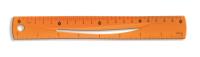Opakowanie Linijka Tetis 20 cm pomarańczowa