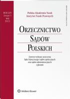 Okładka książki Orzecznictwo Sądów Polskich 5/2021