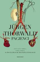 Pacjenci. Autor: Thorwald Jurgen. SmakLiter.pl Okładka książki Pacjenci
