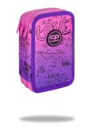Opakowanie Piórnik Coolpack potrójny z wyposażeniem JUMPER 3PURPLE SCRIBLE