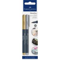 Pisak metaliczny Faber-Castell Metallics kolor srebrny i złoty 2 sztuki blister. Wydawca: Faber-Castell. SmakLiter.pl Opakowanie Pisak metaliczny Faber-Castell Metallics kolor srebrny i złoty 2 sztuki blister