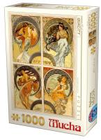 Opakowanie Puzzle 1000 Alfons Mucha, Artystki