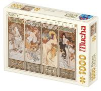Opakowanie Puzzle 1000 Alfons Mucha, Cztery pory roku