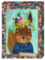 Puzzle 1000 Floral Friends, Wiewiórka, Mia Charro. Wydawca: Heye. SmakLiter.pl Opakowanie Puzzle 1000 Floral Friends, Wiewiórka, Mia Charro
