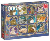 Puzzle 1000 PC Westering Horoskop z kotami G3. Wydawca: Jumbo. SmakLiter.pl Opakowanie Puzzle 1000 PC Westering Horoskop z kotami G3