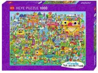 Puzzle 1000 Wioska pełna Doodli, Jon Burgermann. Wydawca: Heye. SmakLiter.pl Opakowanie Puzzle 1000 Wioska pełna Doodli, Jon Burgermann