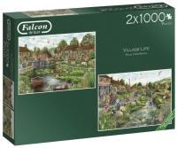 Puzzle 2x1000 Falcon Życie na wsi G3. Wydawca: Jumbo. SmakLiter.pl Opakowanie Puzzle 2x1000 Falcon Życie na wsi G3