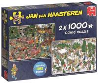 Puzzle 2x1000 Haasteren Świąteczne prezenty G3. Wydawca: Jumbo. SmakLiter.pl Opakowanie Puzzle 2x1000 Haasteren Świąteczne prezenty G3