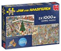 Puzzle 2x1000 Haasteren Świąteczne zakupy G3. Wydawca: Jumbo. SmakLiter.pl Opakowanie Puzzle 2x1000 Haasteren Świąteczne zakupy G3