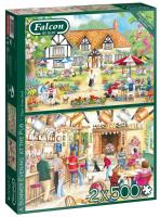 Puzzle 2x500 Falcon Letni wieczór w pubie G3. Wydawca: Jumbo. SmakLiter.pl Opakowanie Puzzle 2x500 Falcon Letni wieczór w pubie G3