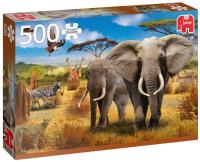 Puzzle 500 PC Afrykańska sawanna G3. Wydawca: Jumbo. SmakLiter.pl Opakowanie Puzzle 500 PC Afrykańska sawanna G3