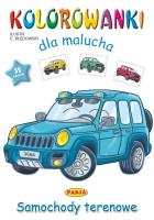 Samochody terenowe. Kolorowanki dla malucha. Autor: Ernest Błędowski. SmakLiter.pl Okładka książki Samochody terenowe. Kolorowanki dla malucha