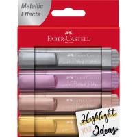 Zakreślacz Faber-Castell 1546 metaliczny 4 kolory. Wydawca: Faber-Castell. SmakLiter.pl Opakowanie Zakreślacz Faber-Castell 1546 metaliczny 4 kolory