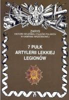 7 pułk artylerii lekkiej legionów. Autor: Piotr Zarzycki. SmakLiter.pl Okładka książki 7 pułk artylerii lekkiej legionów
