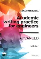 Academic writing practice for engineers. Autor: Ilona Dąbrowska. SmakLiter.pl Okładka książki Academic writing practice for engineers