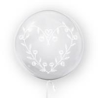 Opakowanie Balon 45cm Serce kwiatowe TUBAN