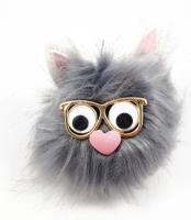 Opakowanie Brelok Pompon, futrzak szary