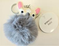 Opakowanie Brelok Pompon pies, szary