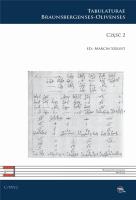 Okładka książki C XXV. Tabulaturae Braunsbergenses-Olivenses cz.2