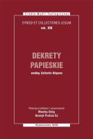 Okładka książki Dekrety papieskie