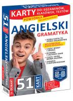 Język angielski. GRAMATYKA. Karty edukacyjne. Autor: Irena Brignull. SmakLiter.pl Okładka książki Język angielski. GRAMATYKA. Karty edukacyjne