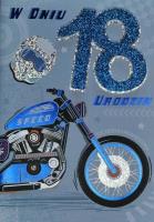 Opakowanie Karnet Przestrzenny B6 Urodziny 18 motor