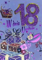 Opakowanie Karnet Przestrzenny B6 Urodziny 18 prezenty