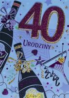 Opakowanie Karnet Przestrzenny B6 Urodziny 40 kobieta