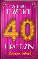 Opakowanie Karnet Urodziny 40 damskie 2K - 015