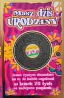 Opakowanie Karnet Urodziny lata 70. 2K - 041