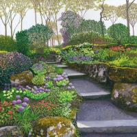 Opakowanie Karnet z kopertą Schody w ogrodzie