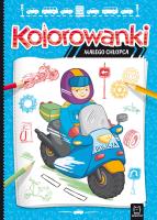 Kolorowanki małego chłopca. Autor: Sylwia Kajdana. SmakLiter.pl Okładka książki Kolorowanki małego chłopca