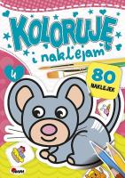 Koloruję i naklejam 4. Autor: Piotr Kozera. SmakLiter.pl Okładka książki Koloruję i naklejam 4