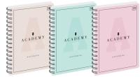 Opakowanie Kołozeszyt A4/100K kratka Academy Pastel (5szt)