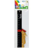 Linijka drewniana 15cm miś miarka FIORELLO. Wydawca: Fiorello. SmakLiter.pl Opakowanie Linijka drewniana 15cm miś miarka FIORELLO