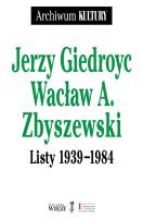 Listy 19391984. Autor: Wacław A. Zbyszewski. SmakLiter.pl Okładka książki Listy 19391984